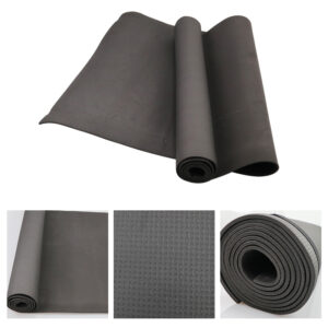 Yogamatte schwarz – 6mm Dicke