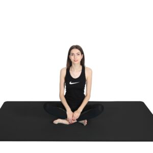 Yogamatte schwarz – 6mm Dicke