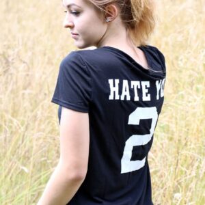 Kurzarmshirt “Hate you 2” schwarz