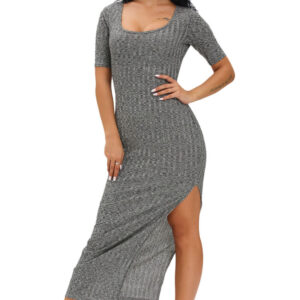 Sidecut Kleid grau